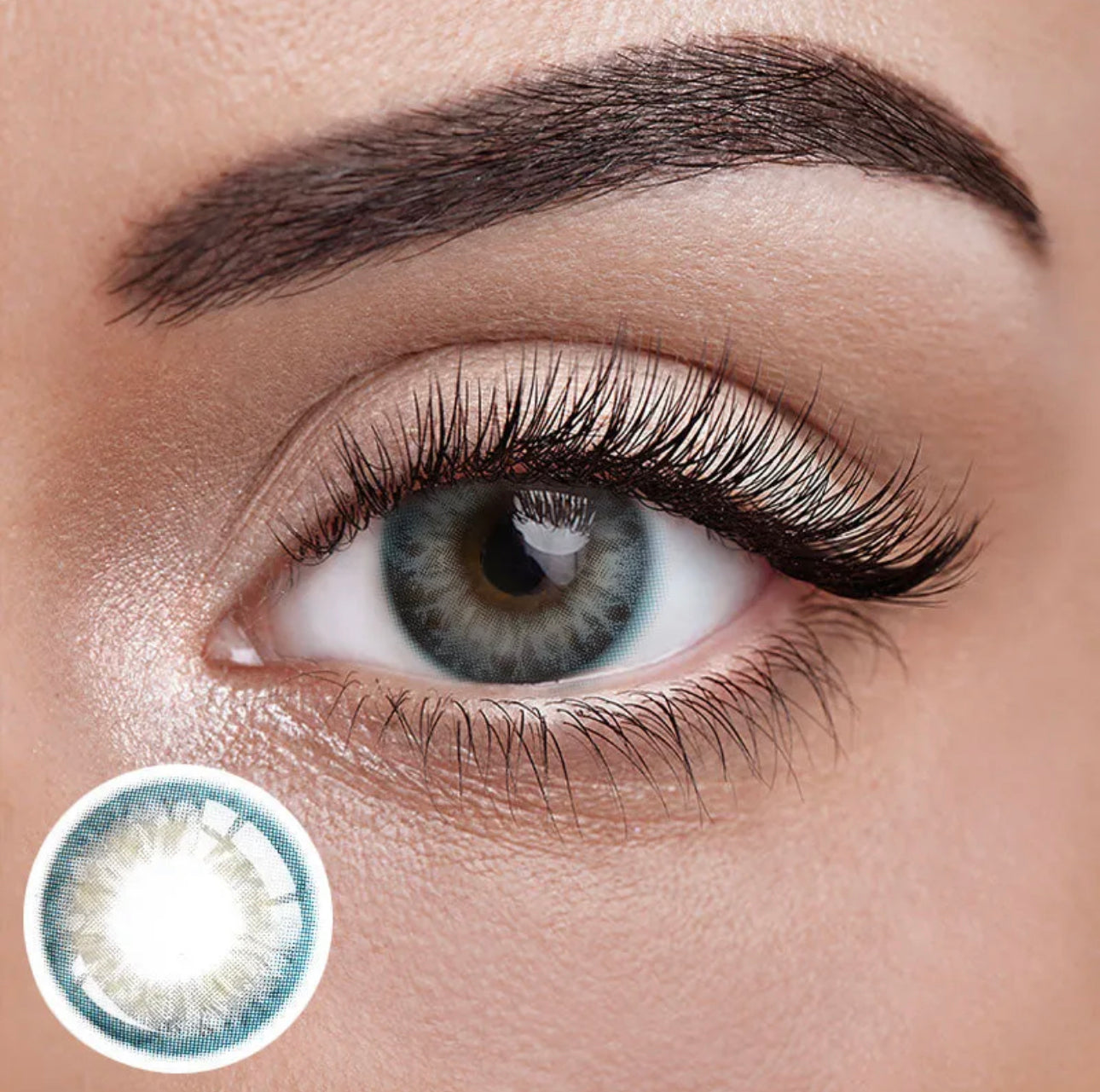 Blue gray contact lenses