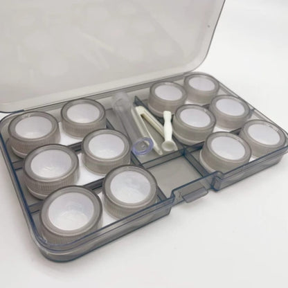 6 Pair Contact Lens Travel Kit – Leak-Proof Cases with Tweezer & Applicator