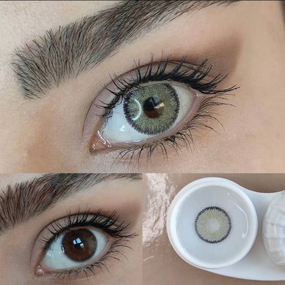 gray contact lens
