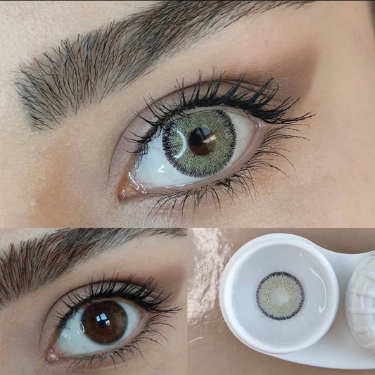 gray contact lens