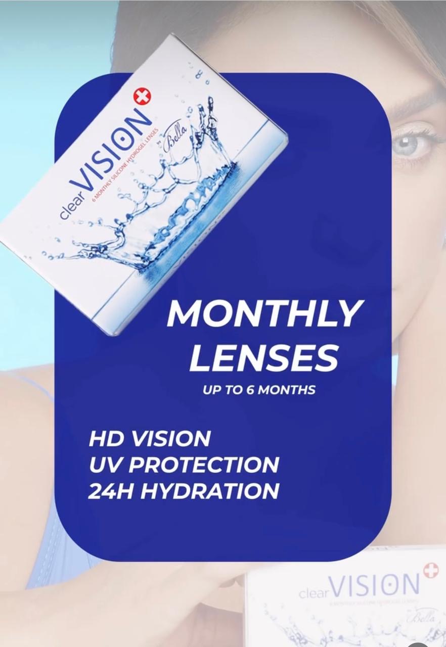 BELLA CLEAR VISION MONTHLY ( 3 PAIRS PACK )